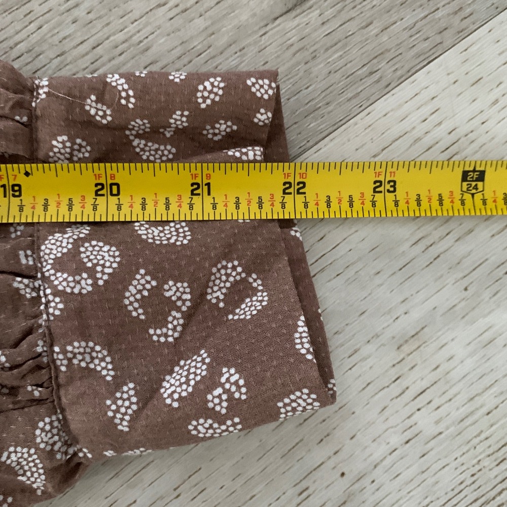 A New Day Brown Leopard‎ Print Tiered Maxi Dress Long Sleeve V-Neck Rayon Small - Picture 11 of 11